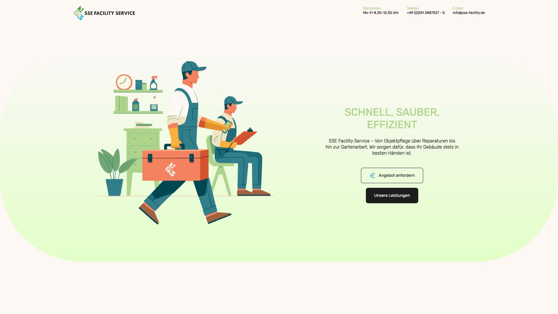 SSE Facility Services Website Screenshot